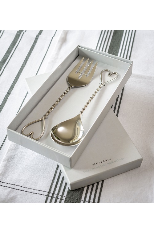 Retreat Pr Twist Heart Salad Servers REBOS Department Store