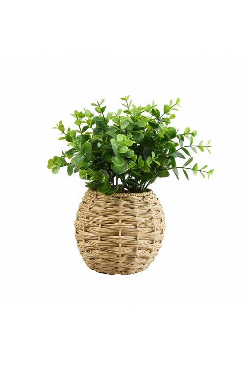 661053_Candlelight_Faux_Herbs_in_Rattan_Basket