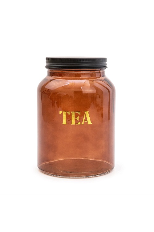 678228_Candlelight_Vintage_Amber_Gold_Glass_Storage_Jar__TEA__15cm