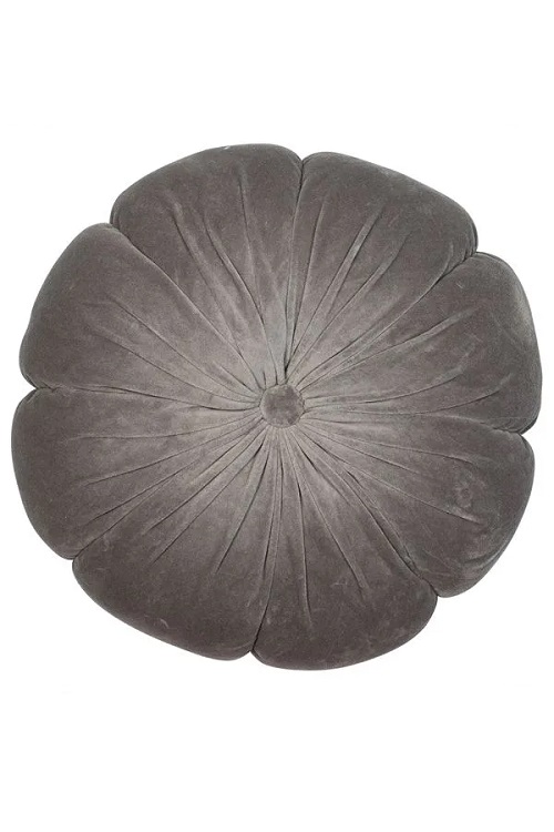Flower_Shaped_Cotton_Cushıon_Grey_40X40Cm_Rd-Fleur-Grey_Malini_Cushions