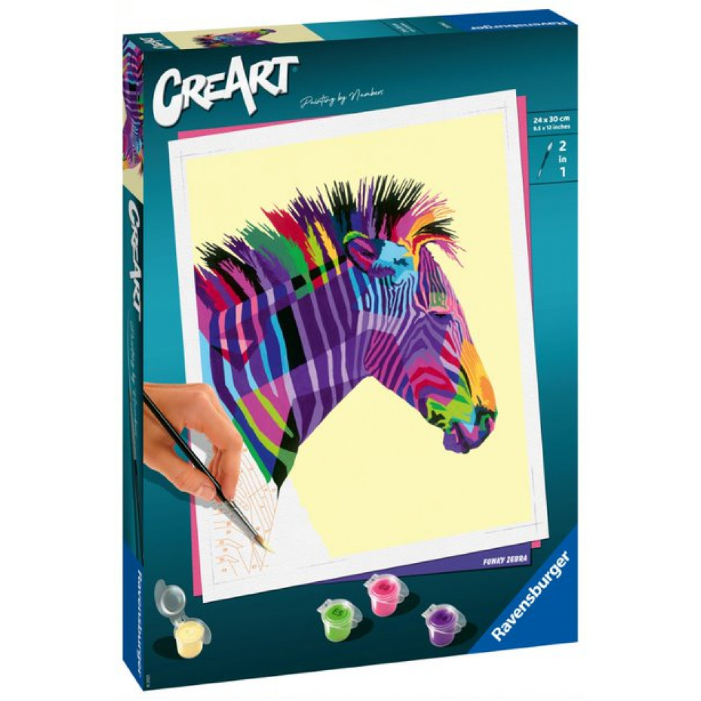 CreArt PBN- Funky Zebra